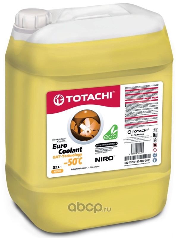 Охлаждающая жидкость NIRO EURO COOLANT OAT - Technology   -50 C   20л